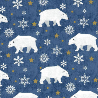 Polar-bear-snowflake Christmas print