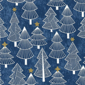 Blue-White-gold-star-christmas-tree